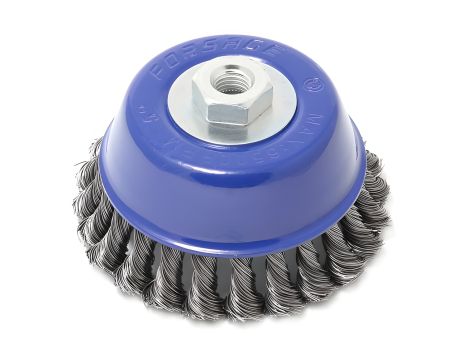 Кордщетка чашеподібна сталева кручена для УШМ 60мм, в блістері FORSAGE ROCKFORCE F-BWC125