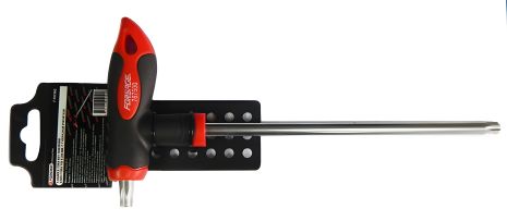 Ключ Т-образный TORX с прорезиненной рукояткой T15х75мм, на пластиковом держателе FORSAGE F-76715G