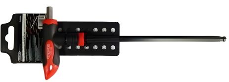 Т-подібний ключ 6-гранний з кулею та прогумованою рукояткою H10x200мм, пластиковий тримач FORSAGE F-76510G