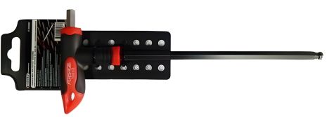 Т-подібний ключ 6-гранний з кулею та прогумованою рукояткою H10x200мм, пластиковий тримач FORSAGE F-76510G