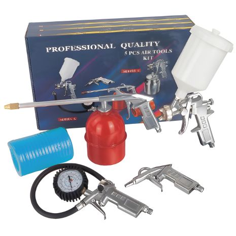 Комплект для покраски, пневматический, 5 предметов AUARITA 5PCS-2 Комплект для покраски, пневматический, 5 предметов AUARITA 5PCS-2