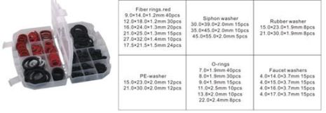 Кольца, шайбы уплотнительные резиновые, асбестовые и пластиковые, 383 предмета FORSAGE F-771