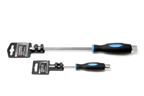 Хрестова силова викрутка магнітна "Profi" S2 PH4.0х200мм на пластиковому тримачі FORSAGE F-70240200