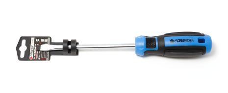 Магнітна шліцева викрутка SL 8x150мм з пластиковим утримувачем FORSAGE F-7131508