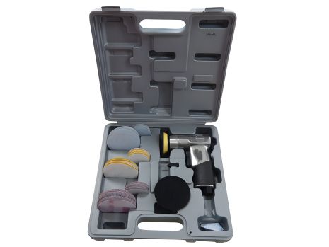 Пневмошліфувальна орбітальна машинка міні з комплектом кіл 2" і 3" (15000 об/хв, 91л/хв), в кейсі FORSAGE F-SM-6003VK