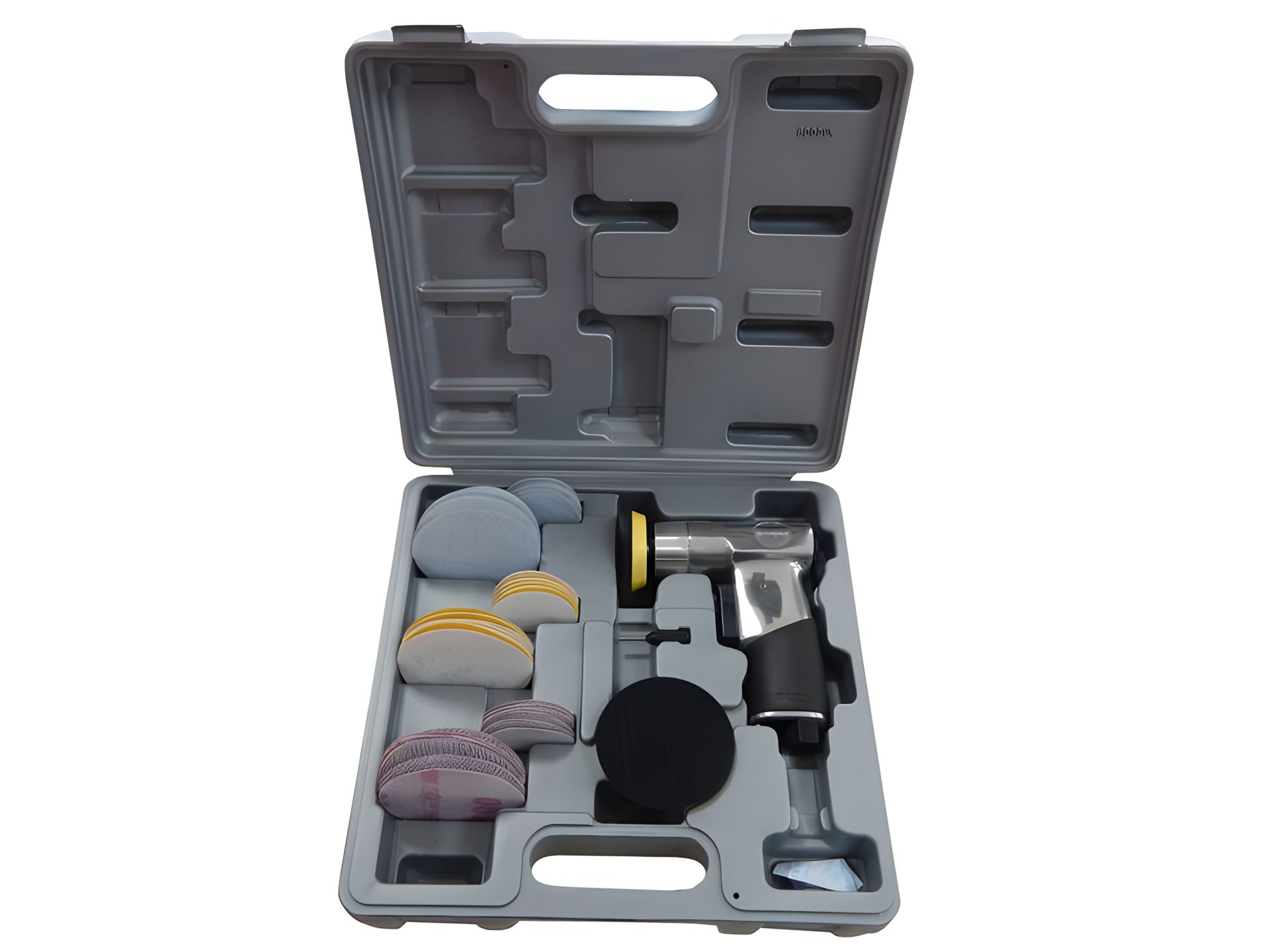 Мини пневмошлифмашинка орбитальная с комплектом кругов 2" и 3" (15000об/мин, 91л/мин), в кейсе FORSAGE F-SM-6003VK Мини пневмошлифмашинка орбитальная с комплектом кругов 2" и 3" (15000об/мин, 91л/мин), в кейсе FORSAGE F-SM-6003VK