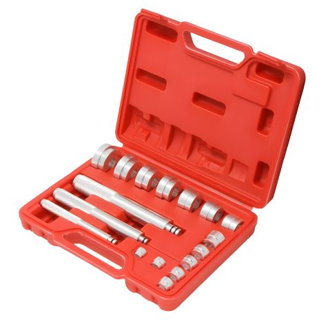 Набір оправок для запресування сальників, 17 предметів (10х12, 12х14, 14х16, 15х17, 16х18, 18х20, 20х22, 22х24, 25х27, 28х30, 30х34, 3 38х40) у кейсі FORSAGE F-04J1041