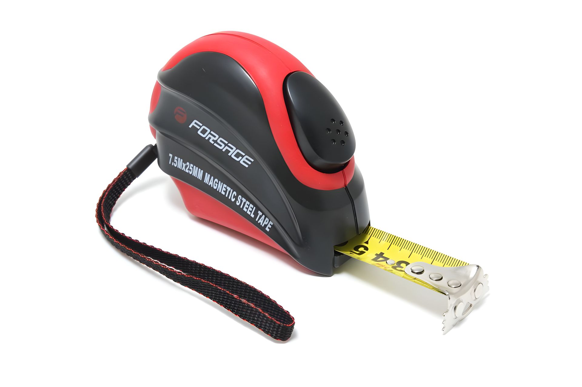 Рулетка 5мх19мм (магнітний зачіп, автоблокування, двокомпанентний корпус), у блістері Forsage ROCKFORCE F-5096P805 Рулетка 5мх19мм (магнітний зачіп, автоблокування, двокомпанентний корпус), у блістері Forsage ROCKFORCE F-5096P805