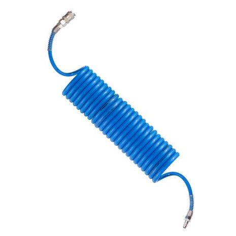 Шланг спиральный полиуретановый, 6,5×10 мм, 5м, с быстроразъемными соединениями INTERTOOL PT-1710 Шланг спиральный полиуретановый, 6,5×10 мм, 5м, с быстроразъемными соединениями INTERTOOL PT-1710