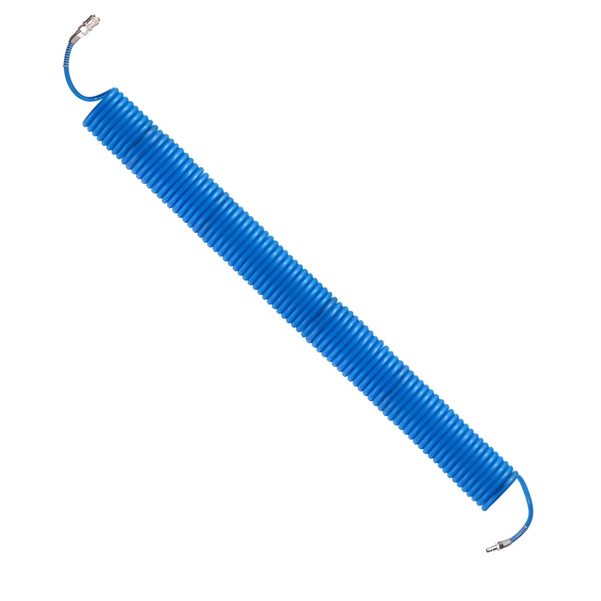 Шланг спиральный полиуретановый 6,5×10 мм, 20 м, с быстроразъемными соединениями INTERTOOL PT-1713 Шланг спиральный полиуретановый 6,5×10 мм, 20 м, с быстроразъемными соединениями INTERTOOL PT-1713