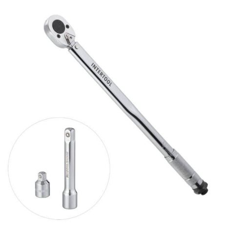 Ключ динамометричний STORM, 1/2", 28-210 Нм, перехідник 1/2"х3/8", подовжувач 125 мм, 1/2" INTERTOOL XT-9007 Ключ динамометричний STORM, 1/2", 28-210 Нм, перехідник 1/2"х3/8", подовжувач 125 мм, 1/2" INTERTOOL XT-9007