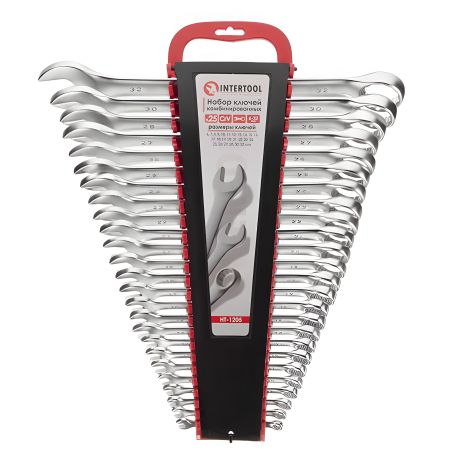 Набор ключей комбинированных, 25 шт., 6-32 мм, Cr-V INTERTOOL HT-1205