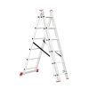 Алюмінієва драбина, універсальна розкладна 3‑секційна, 3×6 сход. 3,41 м, 150 кг INTERTOOL LT-0306