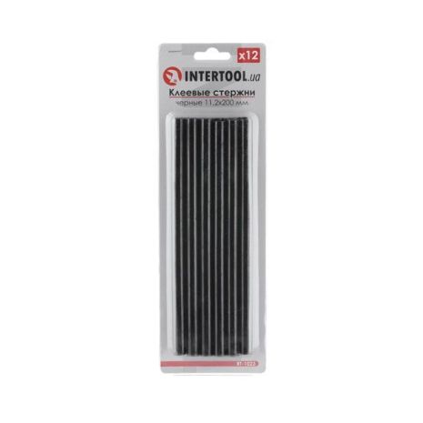 Комплект клеевых стержней черных, 11,2×200 мм, 12 шт. INTERTOOL RT-1023