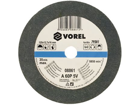 Точильный круг для станка 125х12,5х17 мм 60Р – Vorel 08861