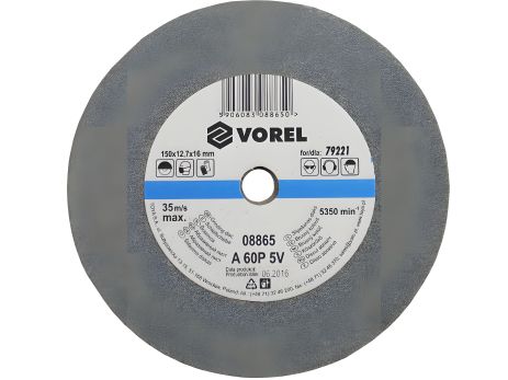 Круг настольного точильного станка 150х12х15 мм, 60Р, Vorel 08865 Круг настольного точильного станка 150х12х15 мм, 60Р, Vorel 08865
