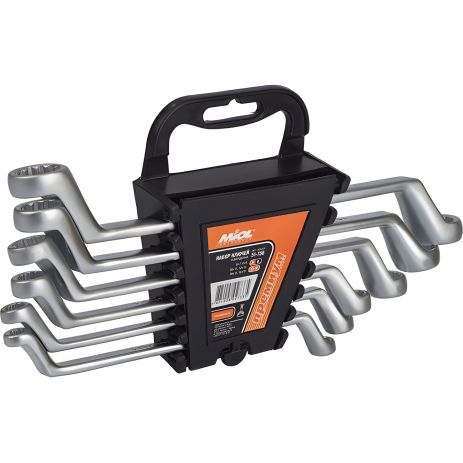 Набір ключів накидних CrV 6 шт. Miol 51-756 Набір ключів накидних CrV 6 шт. Miol 51-756