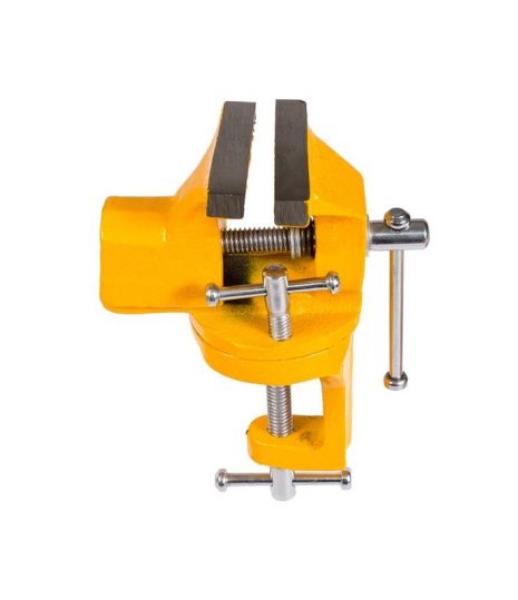 Поворотні слюсарні тиски 60 мм з кріпленням на струбціні від MASTERTOOL 07-0202