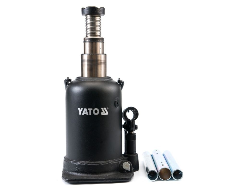 Двухштоковый бутылочный домкрат 10т 21-52 см Yato YT-1714 Двухштоковый бутылочный домкрат 10т 21-52 см Yato YT-1714