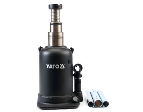 Двухштоковый бутылочный домкрат 10т 21-52 см Yato YT-1714 Двухштоковый бутылочный домкрат 10т 21-52 см Yato YT-1714