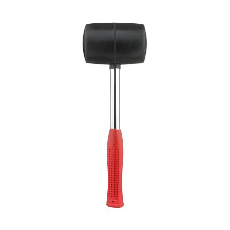 Гумова киянка 900 г, 80 мм, чорна гума, металева ручка INTERTOOL HT-0233