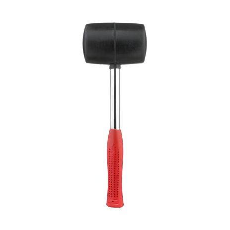 Черная резиновая киянка 900 г, метал. ручка, INTERTOOL HT-0233