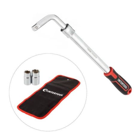 Ключ балонний телескопічний 1/2", 17-19, 21-23 мм, STORM, Cr-V, чохол INTERTOOL HT-1601 Ключ балонний телескопічний 1/2", 17-19, 21-23 мм, STORM, Cr-V, чохол INTERTOOL HT-1601