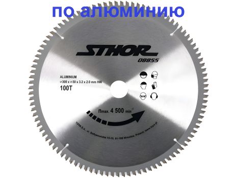 Пильный диск для алюминия 300х30х100 зубьев Vorel 08855