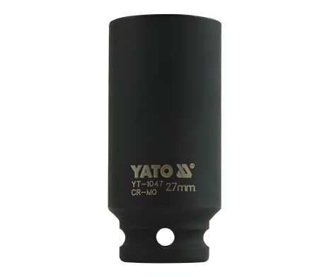 Удлиненная ударная шестигранная головка торцевая 1/2" 27 мм Yato YT-1047