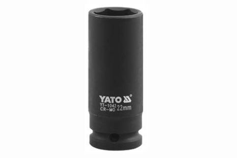 Удлиненная ударная шестигранная торцевая головка 1/2" 29 мм Yato YT-1049