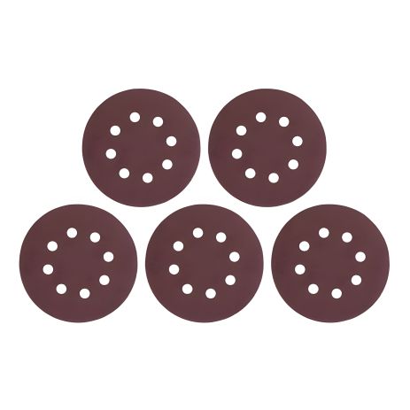 Круг наждачный на липучке с отверстиями 125 мм, бумага класс С, плотность 140 г/м², К150, 5 ед. INTERTOOL BT-0588