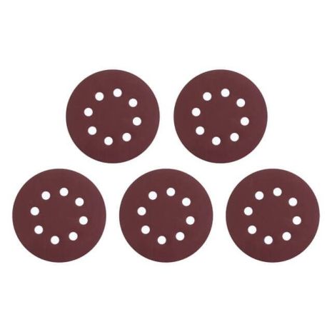 Круг наждачный на липучке с отверстиями 125 мм, бумага класс С, плотность 140 г/м², К400, 5 ед. INTERTOOL BT-0593