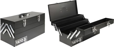Инструментальный ящик стальной раскладной 460х200х225мм Yato YT-0885