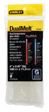 Термоклей "DualTemp" 11,3*100 мм в стержнях 6 шт., для клеевого пистолета STANLEY 1-GS15DT