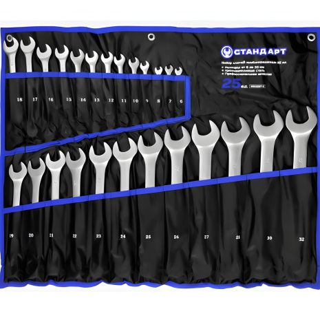Набір комбінованих ключів 25 од. (6-28,30,32) у сумці СНД NKK25ST-S