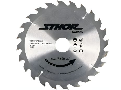 Пильный диск для дерева 184х30х24 зуба Vorel 08825