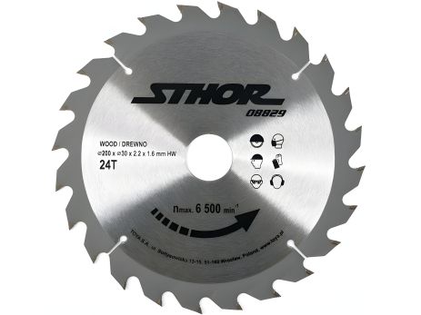 Пильный диск по дереву Vorel 200х30х24зуб (08829)