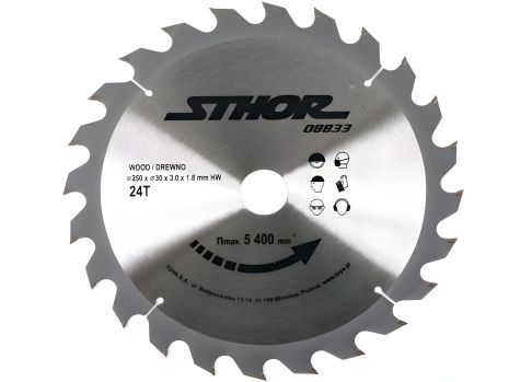 Дерев'яний пиляльний диск 250х30х24з від Vorel 08833