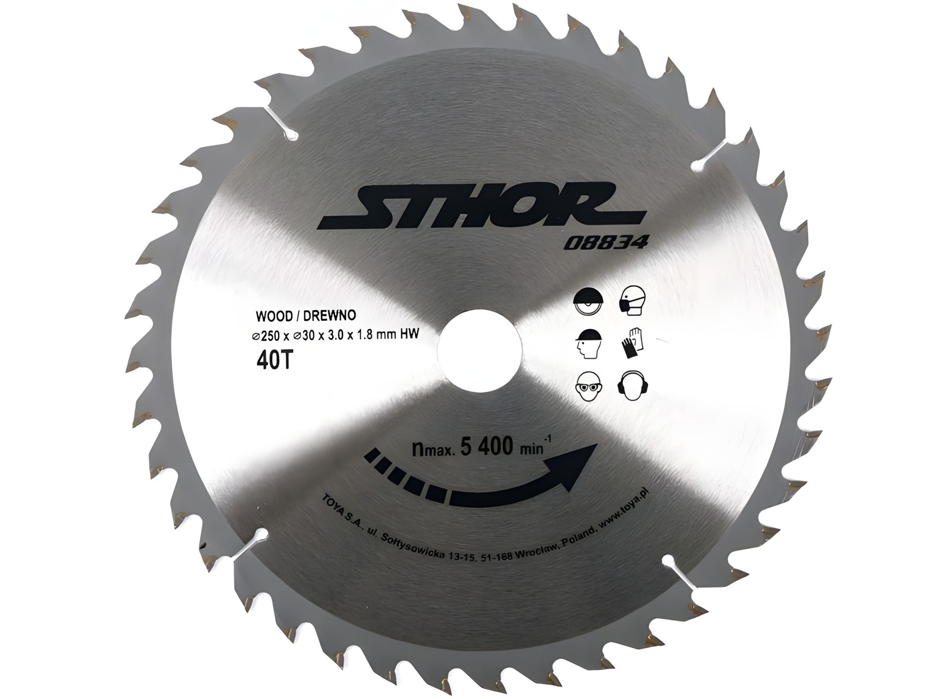 Диск пильный по дереву 250х30х40 зубов Vorel 08834 Диск пильный по дереву 250х30х40 зубов Vorel 08834