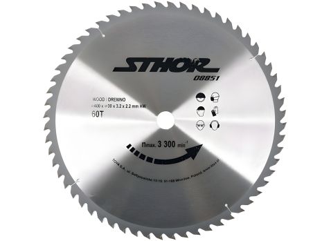 Диск пиляльний по дереву 400х30х60зубів Vorel 08851
