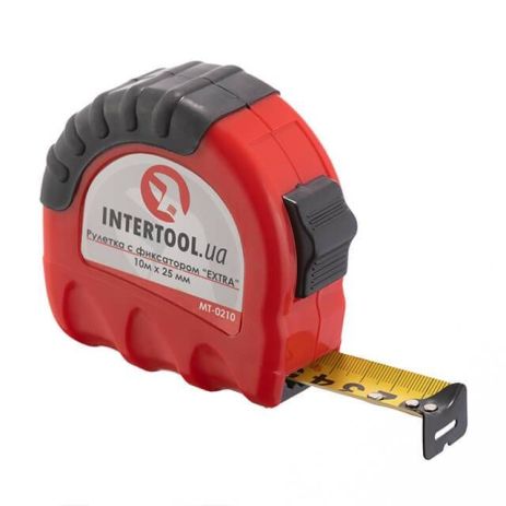 Рулетка із металевим полотном 10 м "Extra" INTERTOOL MT-0210