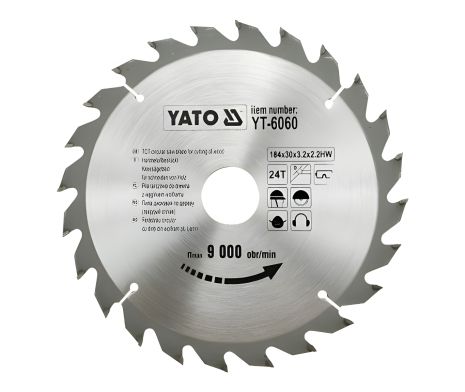 Диск пильный твер. сплав 184х30х3,2х2,2 Yato YT-6060