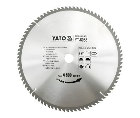 Твердосплавний пиляльний диск 350х84х30 Yato YT-6083