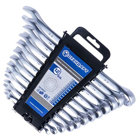 Набір гайкових ключів 12 шт. Євро (6, 8, 10, 12-19, 22мм) СНД NKK12STE