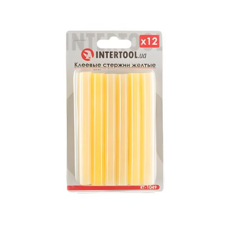 Комплект клейових стрижнів жовтих, 11,2×100 мм, 12 шт. INTERTOOL RT-1049 Комплект клейових стрижнів жовтих, 11,2×100 мм, 12 шт. INTERTOOL RT-1049