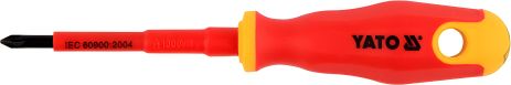 Диэлектрическая крестовая отвёртка РZ1х80 мм YATO YT-2825 Диэлектрическая крестовая отвёртка РZ1х80 мм YATO YT-2825