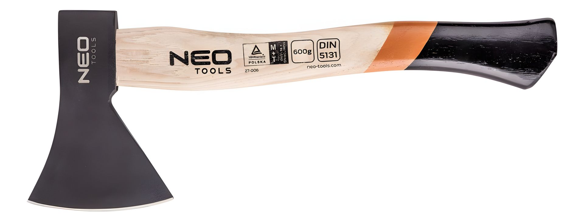 Топор 600 г с рукояткой из гикори, NEO 27-006 Топор 600 г с рукояткой из гикори, NEO 27-006