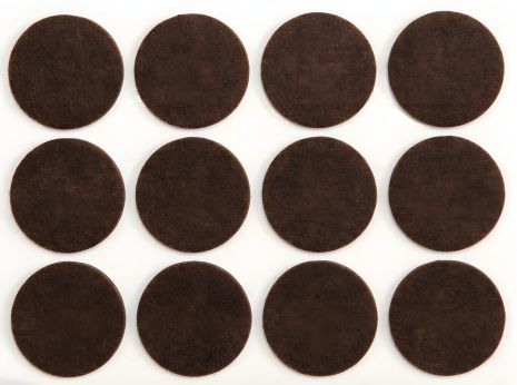 Повстяних протекторів набір, що самоклеяться, Ø28 мм (корич) Vorel 74853