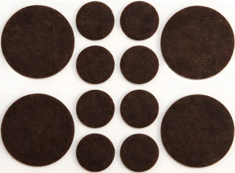 Самоклеющиеся войлочные протекторы набор Ø20, Ø38 мм, Vorel 74858