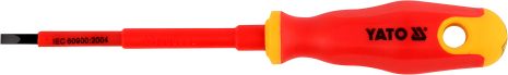 Изолированная отвёртка Yato YT-2817, плоская 4х100 мм Изолированная отвёртка Yato YT-2817, плоская 4х100 мм